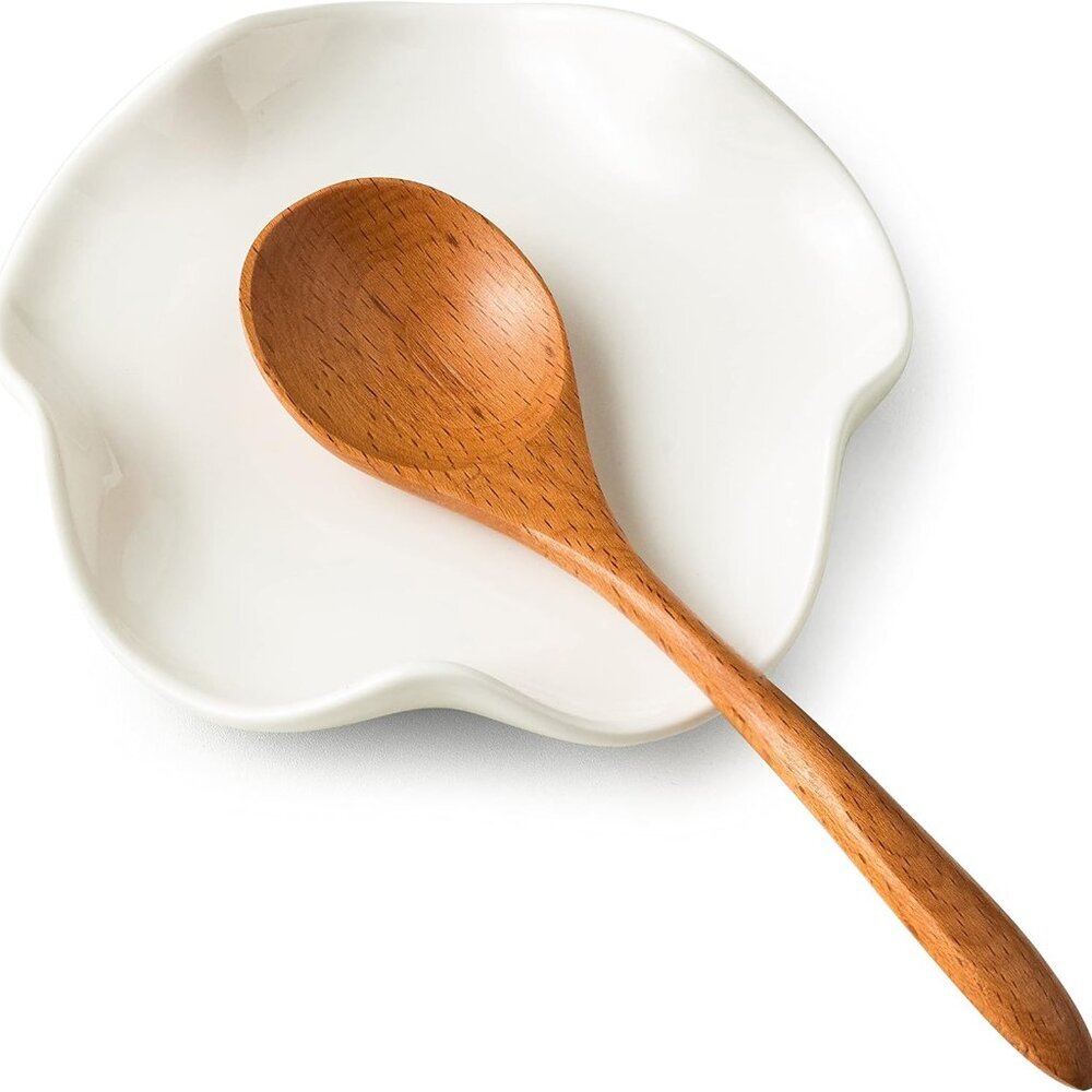 Cute Spoon Rest for Stove Top, Ceramic Spoon Holder for Kitchen Counter, 5.3 Inc